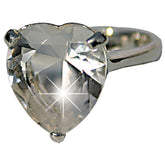 Rose Heart Silver-toned Ring - TimeLine Gifts